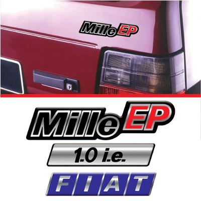 Kit De Adesivos Fiat Uno Mille Ep 1.0 I.e Emblemas Resinados Colorido
