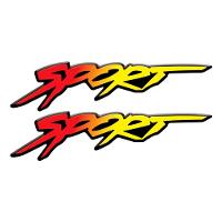 Par Adesivo Emblema Chevrolet Astra Sport Montana Resinado Amarelo, Vermelho - 2