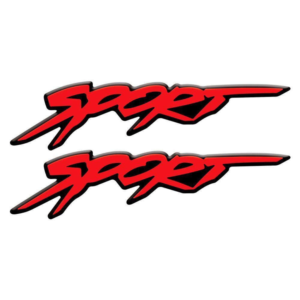 Par Emblema Adesivo Montana Sport E Astra Sport Resinado Vermelho Vermelho - 2