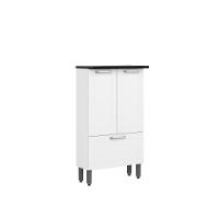 Balcão De Aço Para Microondas 3 Portas Branco Bertolini Branco - 1