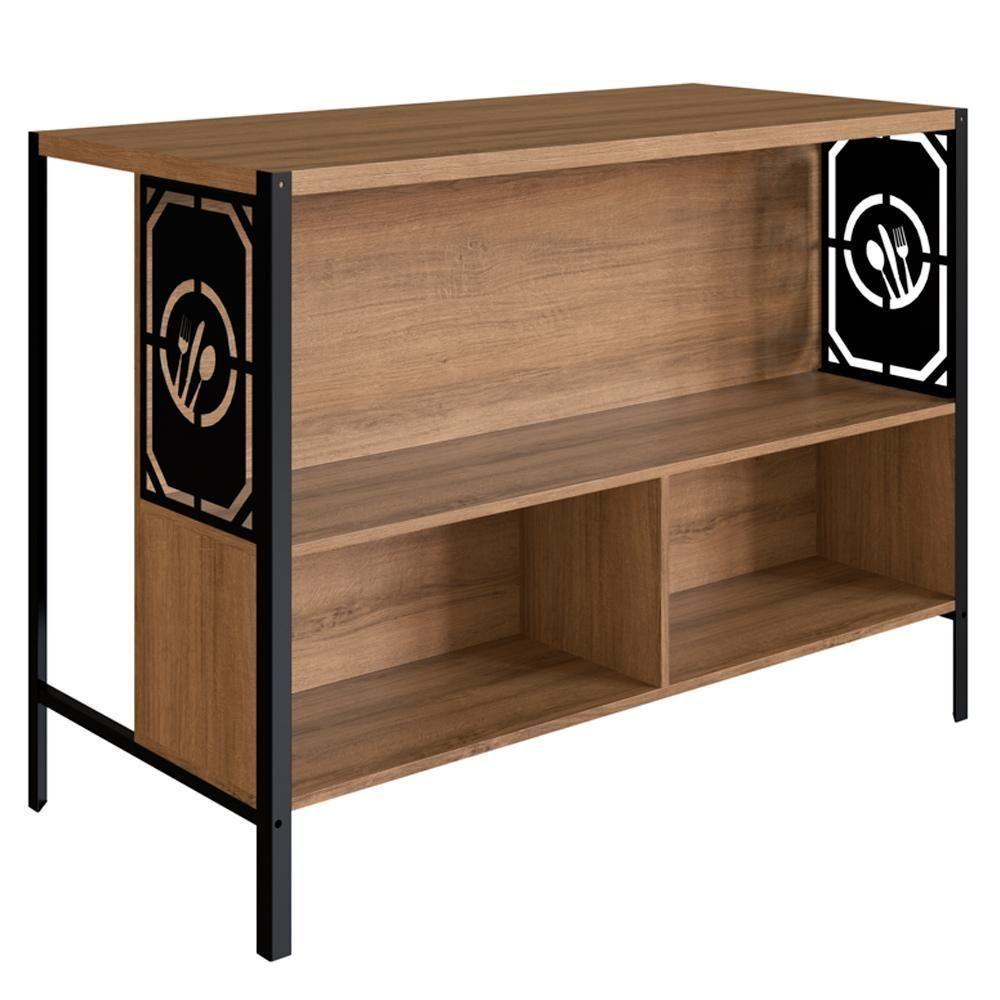 Mesa Bancada Ilha Gourmet 127cm P1034 Mell Pp Milani Store - 1