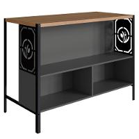 Mesa Bancada Ilha Gourmet 127cm P1034 Grafite Mell Pp Milani Store - 1