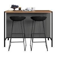 Mesa Bancada Ilha Gourmet 127cm P1034 Grafite Mell Pp Milani Store - 2