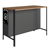 Mesa Bancada Ilha Gourmet 127cm P1034 Grafite Mell Pp Milani Store - 7