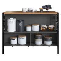 Mesa Bancada Ilha Gourmet 127cm P1034 Grafite Mell Pp Milani Store - 8
