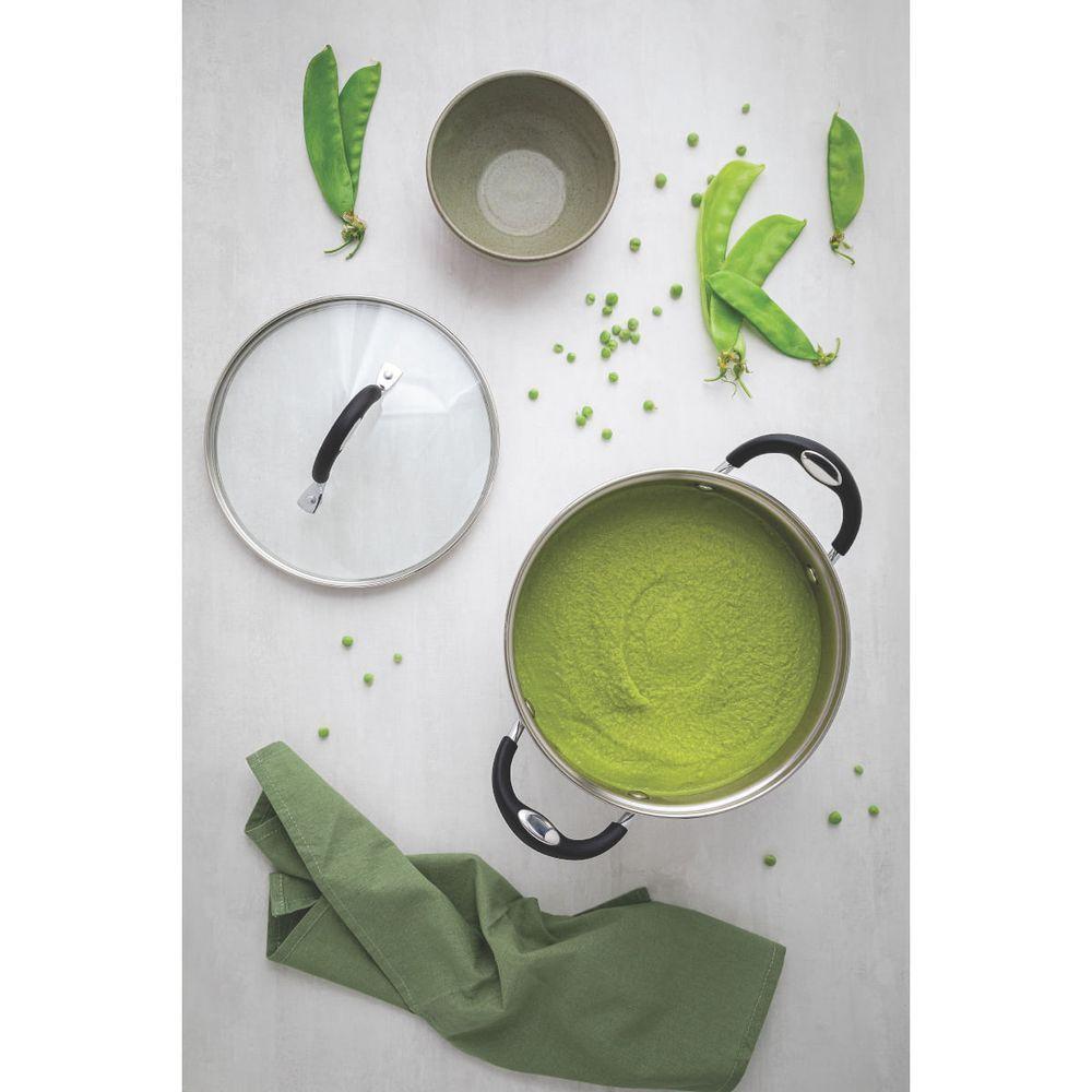 Caçarola Tramontina Astro Rasa Aço Inox Tampa De Vidro 30 Cm 8,5 Litros - 3