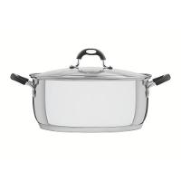 Caçarola Tramontina Astro Rasa Aço Inox Tampa De Vidro 30 Cm 8,5 Litros - 1