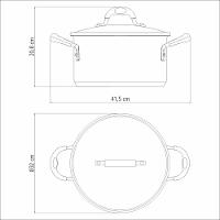 Caçarola Tramontina Astro Rasa Aço Inox Tampa De Vidro 30 Cm 8,5 Litros - 5