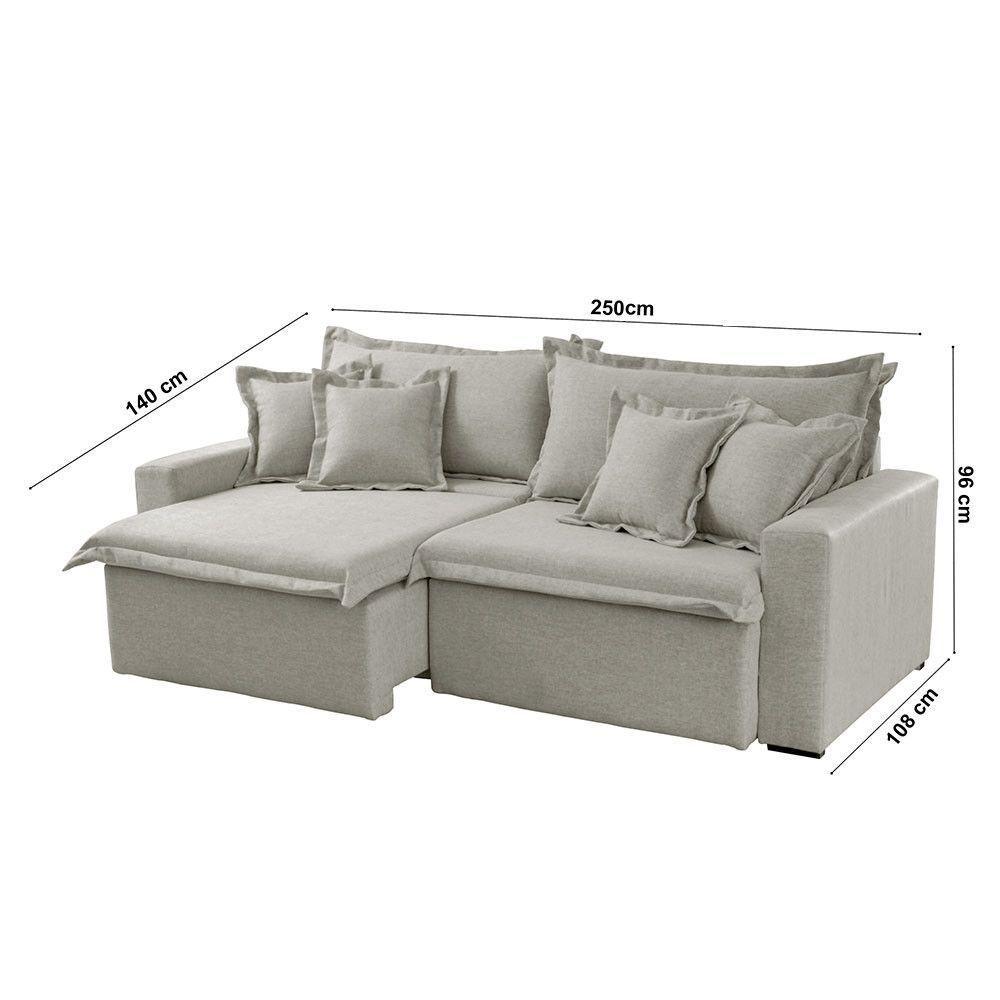 Sofá Montreal Veludo 2 Módulos De 100m B25cm Meu Sofá Online B026 Veludo Prata - 7