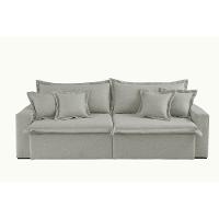 Sofá Montreal Veludo 2 Módulos De 100m B25cm Meu Sofá Online B026 Veludo Prata - 3