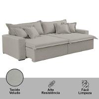 Sofá Montreal Veludo 2 Módulos De 100m B25cm Meu Sofá Online B026 Veludo Prata - 10