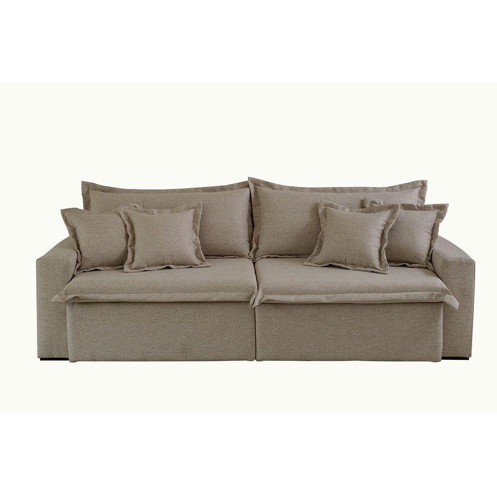 Sofá Montreal Veludo 2 Módulos De 100m B25cm Meu Sofá Online B002 Veludo Capuccino - 6