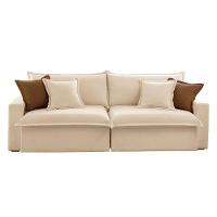 Sofá Dallas Linho Dois Módulos De 120cm B15 Meu Sofá Online A294 Linho Creme