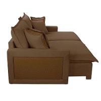Sofá Dallas Veludo Dois Módulos De 120cm B15 Meu Sofá Online B016 Veludo Marrom - 3