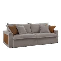 Sofá Dallas Veludo Dois Módulos De 120cm B15 Meu Sofá Online B026 Veludo Prata - 3