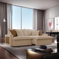 Sofá Dallas Linho Dois Módulos De 120cm B15 Meu Sofá Online A226 Linho Bege - 1