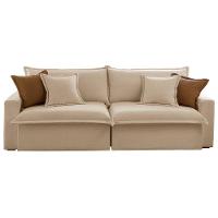 Sofá Dallas Linho Dois Módulos De 120cm B15 Meu Sofá Online A226 Linho Bege