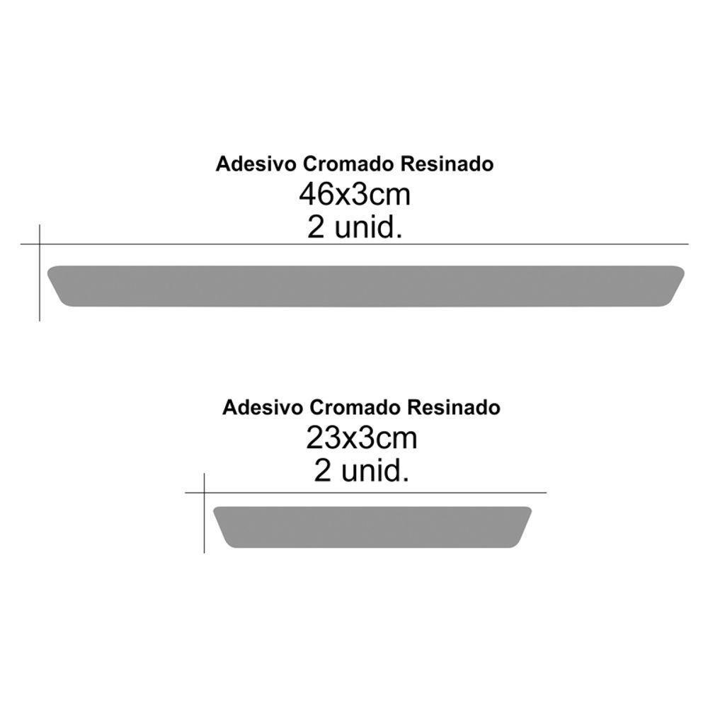 Kit 8 Adesivos Soleira Porta Compatível Fiat Fastback Preto - 3