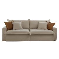 Sofá Dallas Veludo Dois Módulos De 120cm B15 Meu Sofá Online B002 Veludo Capuccino