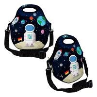 Kit Mochila Escolar Infantil Rodinhas Lancheira Estojo Isoprene Astronauta - 3
