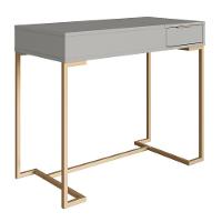 Penteadeira Com Espelho Basculante 1 Gv P1040 Champagne Arenas Pp Milani Store - 1