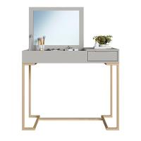 Penteadeira Com Espelho Basculante 1 Gv P1040 Champagne Arenas Pp Milani Store - 5