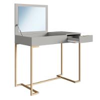 Penteadeira Com Espelho Basculante 1 Gv P1040 Champagne Arenas Pp Milani Store - 6