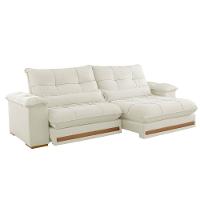 Sofá Dubai Linho 02 Módulos De 100 Cm B25 Cm Meu Sofá Online A302 Linho Branco - 2