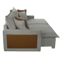 Sofá Dallas Linho Dois Módulos De 120cm B15 Meu Sofá Online A230 Linho Cinza - 6