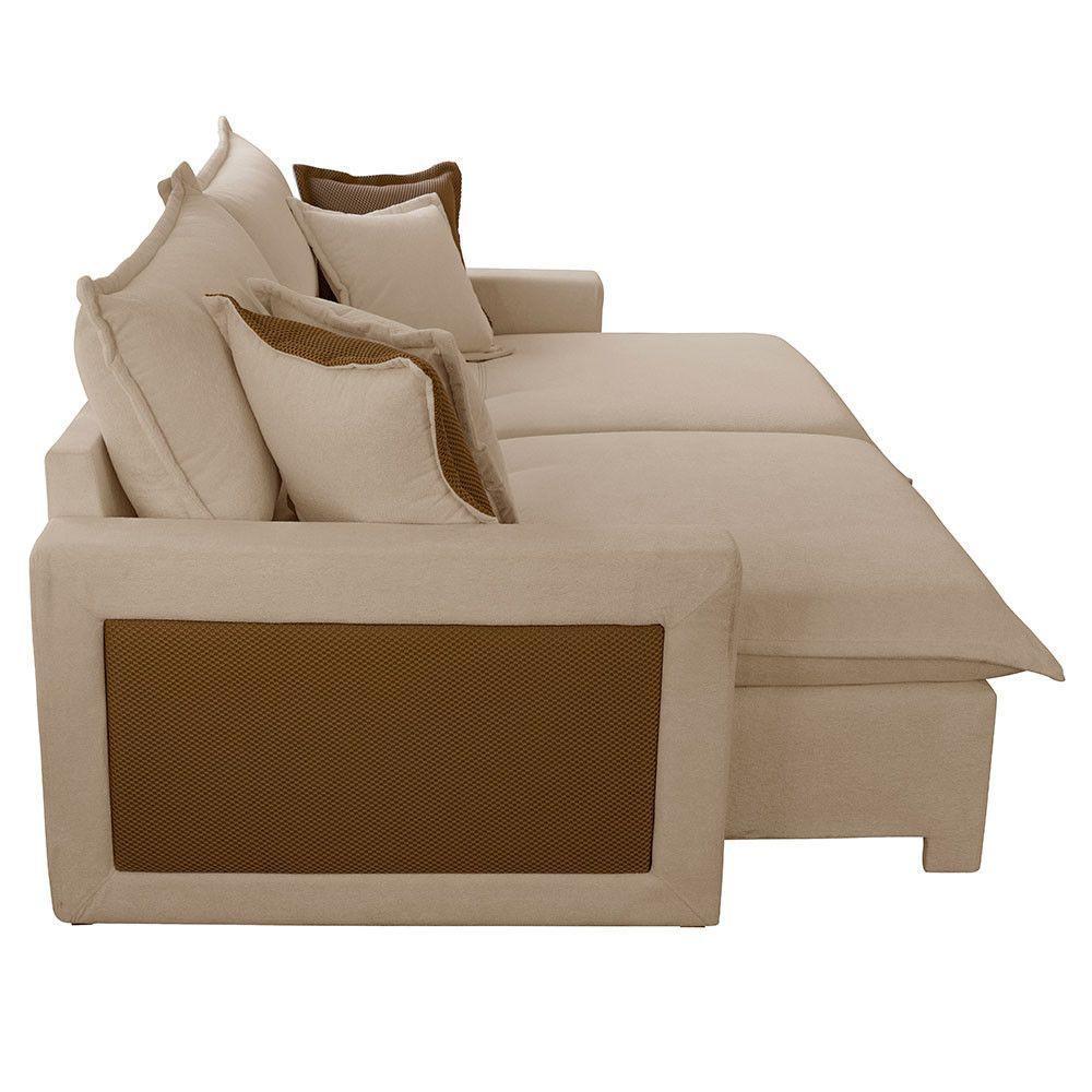 Sofá Dallas Linho Dois Módulos De 90cm B15 Meu Sofá Online A226 Linho Bege - 5
