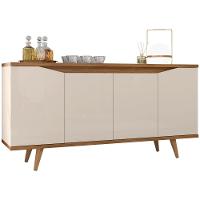 Balcao Buffet 50454 Pes Madeira 160cm Off White Cedro Dcasa - 1