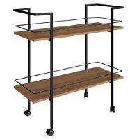 Carrinho Bar Industrial Com Rodizios P1036 Mell Preto Pp Milani Store Mell - 1