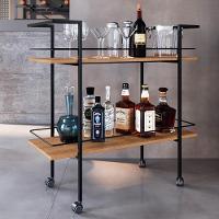 Carrinho Bar Industrial Com Rodizios P1036 Mell Preto Pp Milani Store Mell - 2