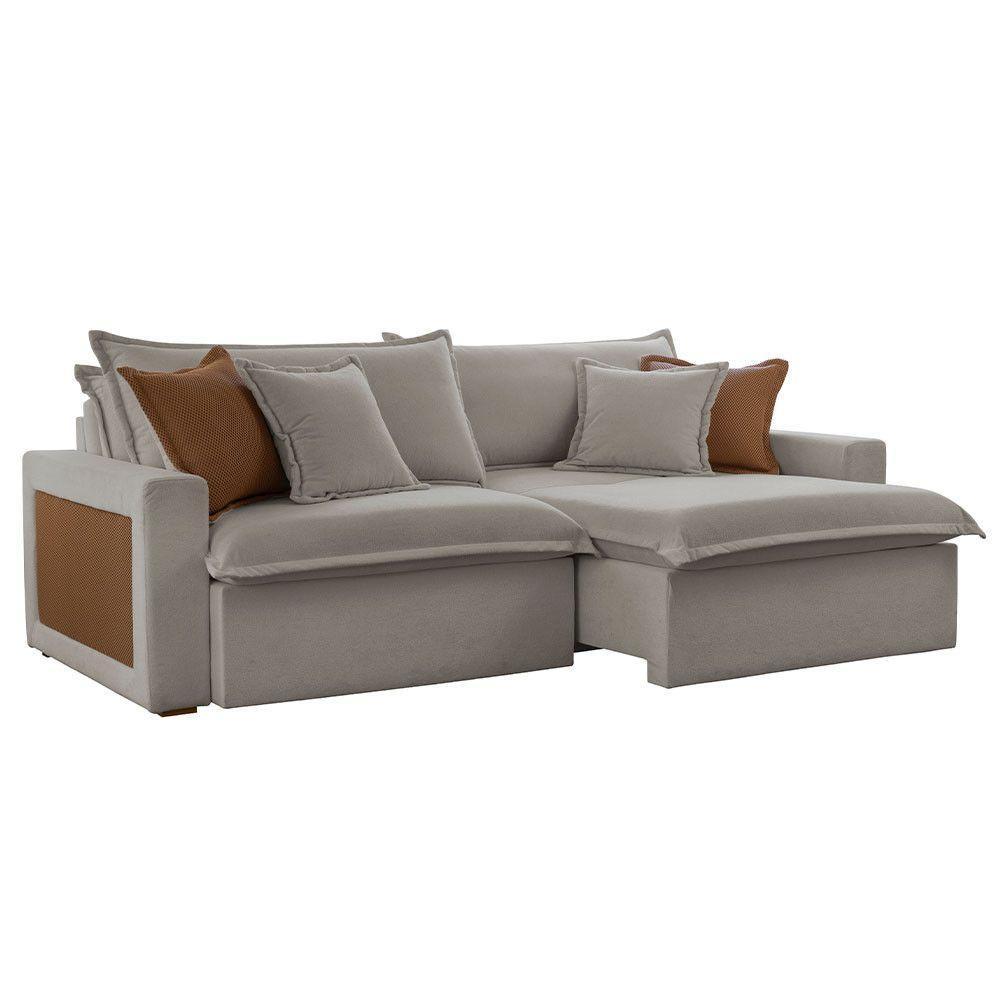 Sofá Dallas Veludo Dois Módulos De 90cm B15 Meu Sofá Online B026 Veludo Prata - 2