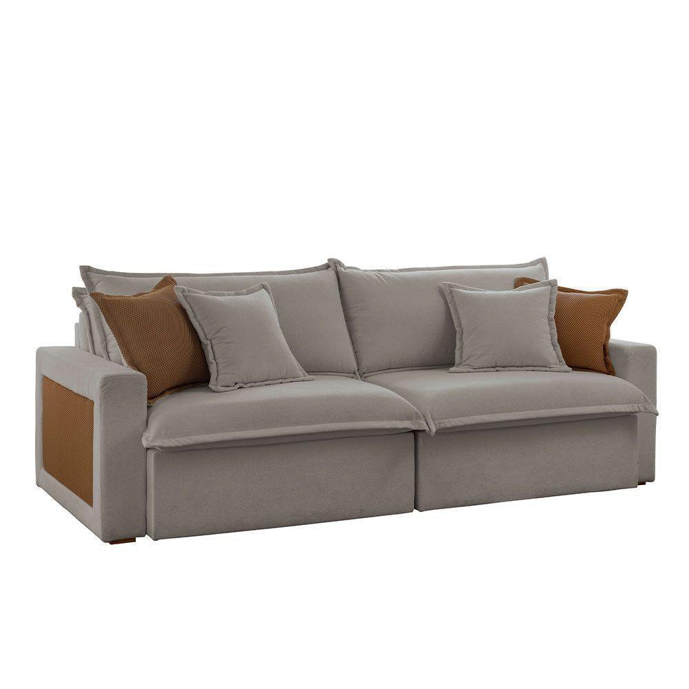 Sofá Dallas Veludo Dois Módulos De 80cm B15 Meu Sofá Online B026 Veludo Prata - 6