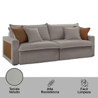 Sofá Dallas Veludo Dois Módulos De 80cm B15 Meu Sofá Online B026 Veludo Prata - 2