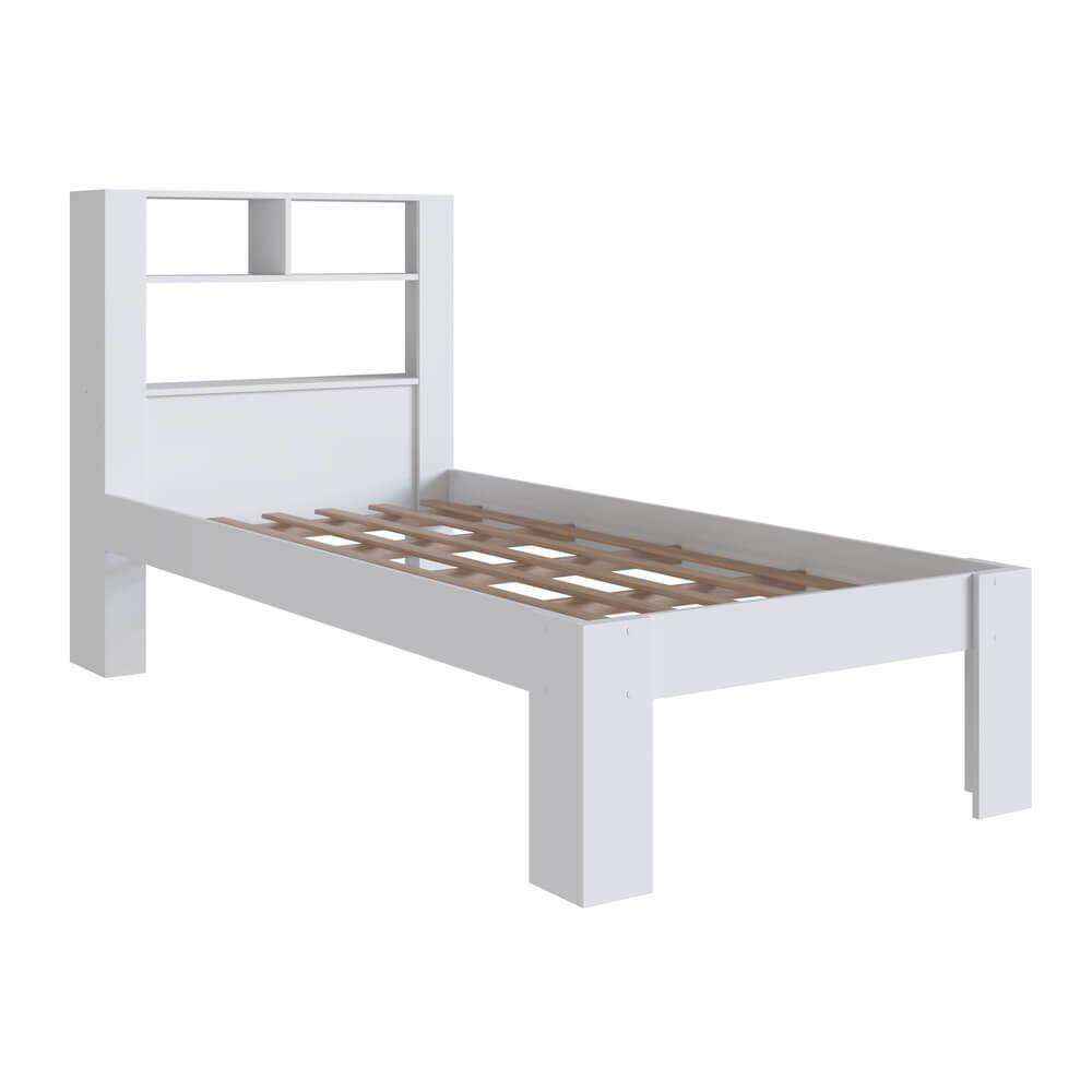 Cama Solteiro Com Cabeceira Funcional 111x214cm Branco Proddy - 1