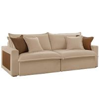 Sofá Dallas Linho Dois Módulos De 100cm B15 Meu Sofá Online A226 Linho Bege - 6