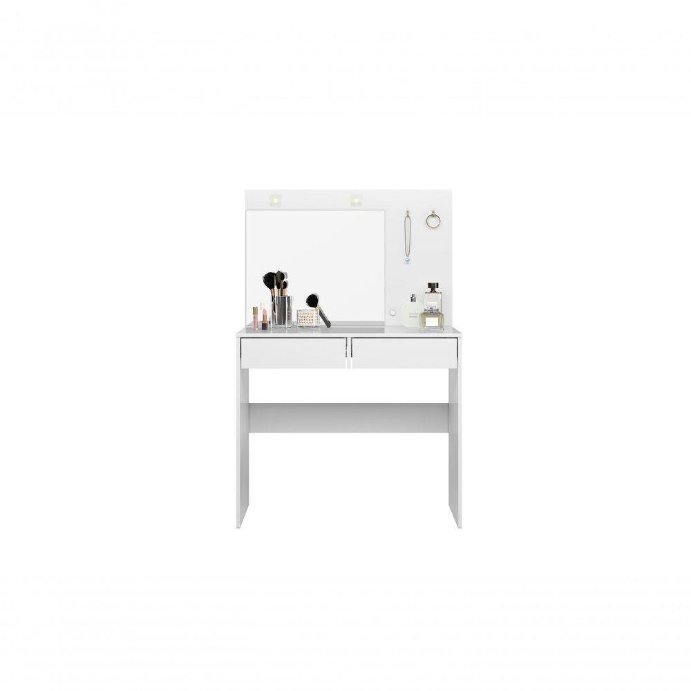 Penteadeira Camarim Ideal Com Espelho E Leds 2 Gavetas Moval - 2