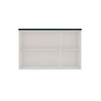 Armário Aéreo 3 Portas Branco Fosco Azul Genialflex - 3