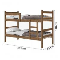 Beliche Porto Gabrielli 100% MDF Com Escada Castanho Vira 2 Camas Solteiro + 2 Colchão Solteiro - 6