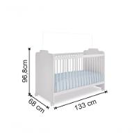 Quarto Bebe Sophia 100% MDF Berço Rodizio Cômoda roupeiro - 2
