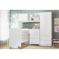 Quarto Bebe Sophia 100% MDF Berço Rodizio Cômoda roupeiro - 9