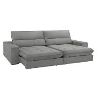 Sofá Aspem Linho 02 Módulos De 80cm B25cm Meu Sofá Online A230 Linho Cinza - 3