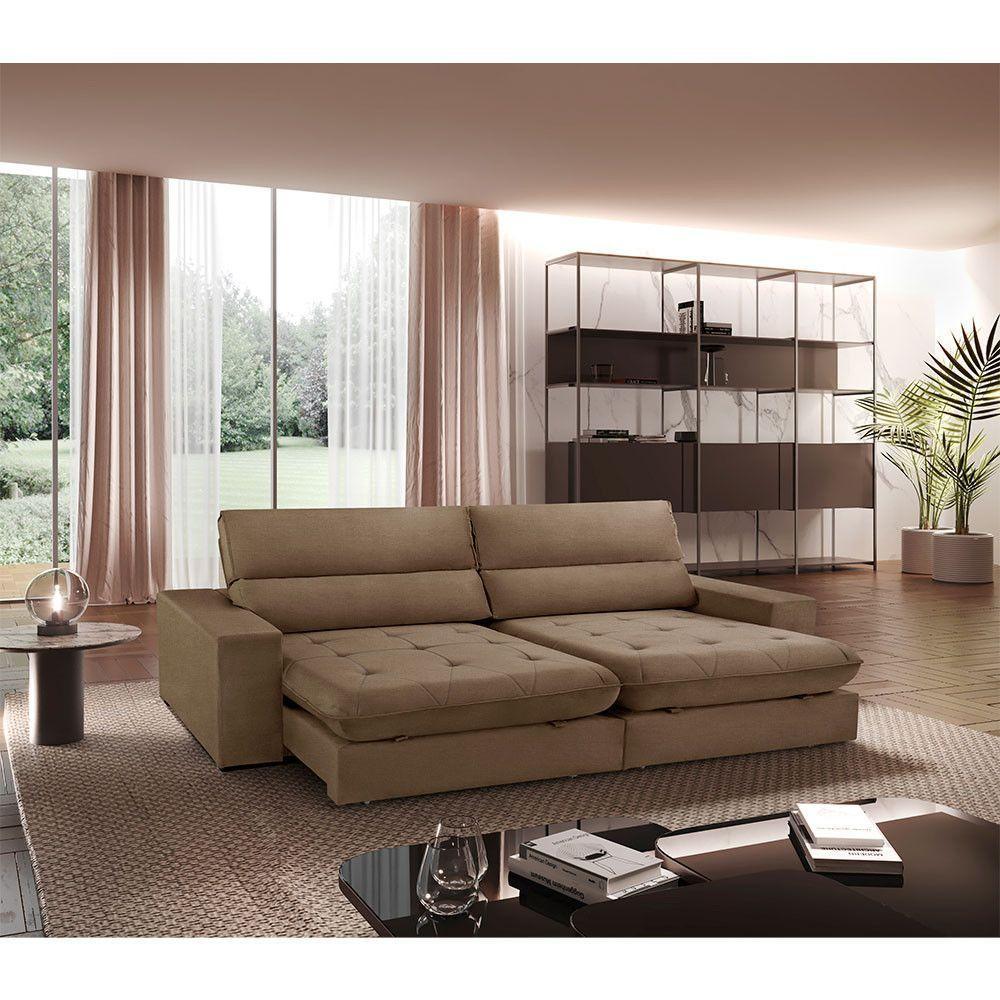 Sofá Aspem Veludo 02 Módulos De 120cm B25cm Meu Sofá Online B016 Veludo Marrom - 1