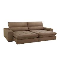 Sofá Aspem Veludo 02 Módulos De 120cm B25cm Meu Sofá Online B016 Veludo Marrom