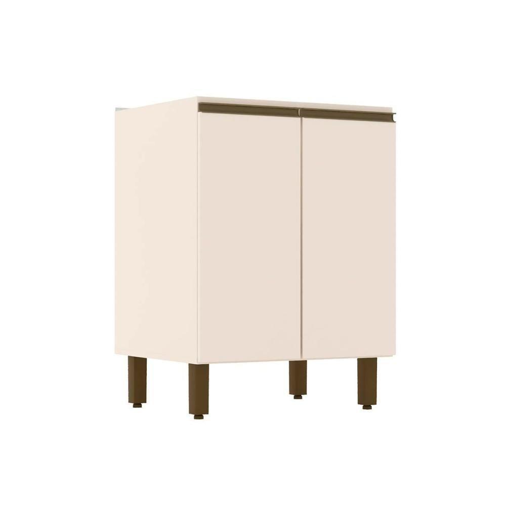 Balcão Cozinha p/ Cooktop Connect c/ 2 Portas s/Tampo 60x52x81cm Off White - Henn - 1