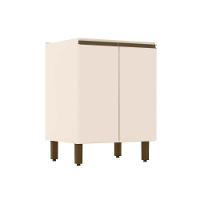 Balcão Cozinha p/ Cooktop Connect c/ 2 Portas s/Tampo 60x52x81cm Off White - Henn - 1