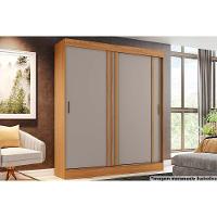 Guarda Roupa 2 Portas de Correr e 2 Gavetas Briz B353 Flex Nature/Off White ou Cinza - Henn - 1