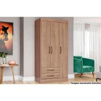 Guarda Roupa Casal 3 Portas e 2 Gavetas Briz BE16 Jequitibá - Henn - 1